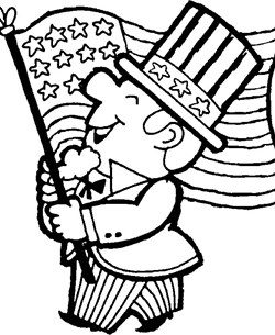 4th of july marching guy coloring page