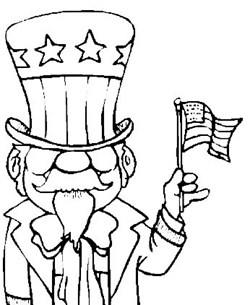4th of july patriot coloring page