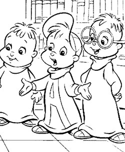 alvin simon theodore coloring page