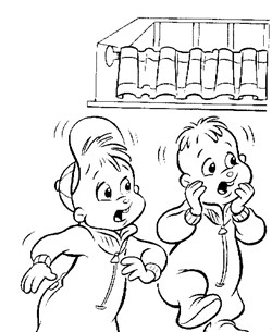 color chipmunks coloring page