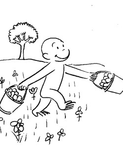 color curiousgeorge coloring page