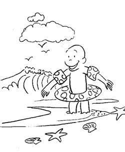 curious george 2 coloring page