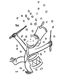 curious george coloring page coloring page