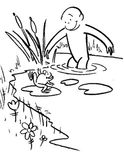curious george frog coloring page