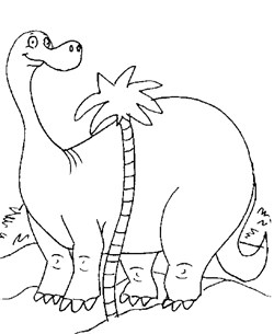 brontosaurus dinosaur coloring page