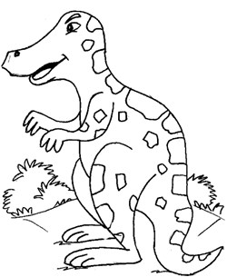 t rex dinosaur coloring page