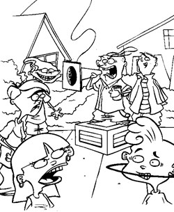 ed edd and eddy outside coloring page