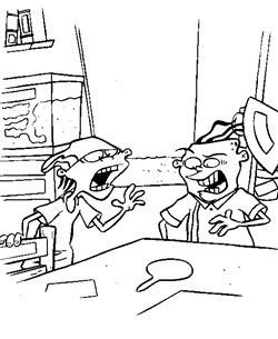 ed edd and eddy yelling coloring page