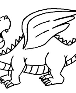dragon flying coloring page
