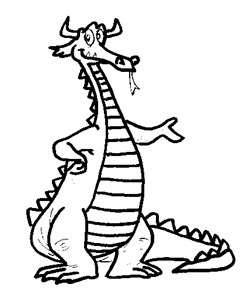 dragon waving coloring page