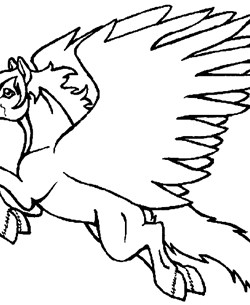 pegasus jumping coloring page