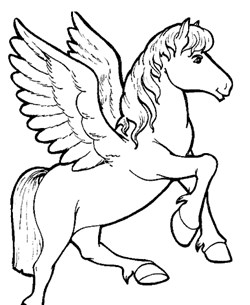 pegasus coloring page