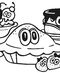 dessert coloring page