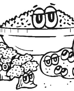 dinner coloring page
