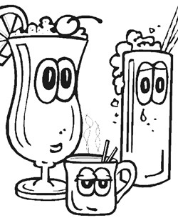 drinks coloring page