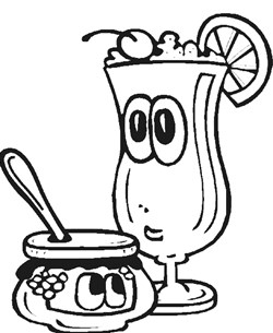 food drink coloring page