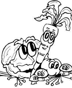 food vegetables coloring page