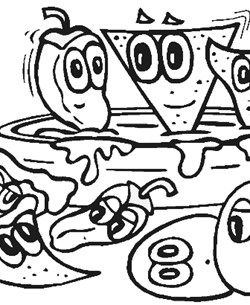 nachos coloring page