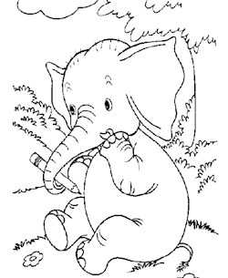 golden book elephant coloring page