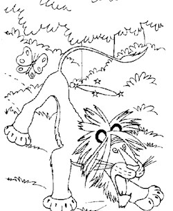 golden book lion coloring page