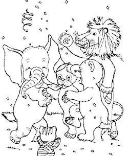 golden book stories party coloring page