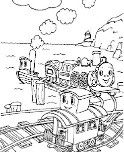 golden book stories train coloring page