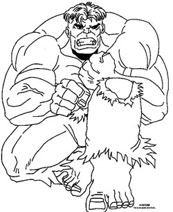 hulk kneeling coloring page
