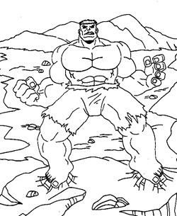 hulk mad coloring page