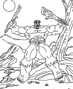 hulk coloring page
