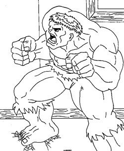 incredible hulk coloring page