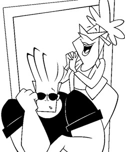 johnny bravo mom coloring page