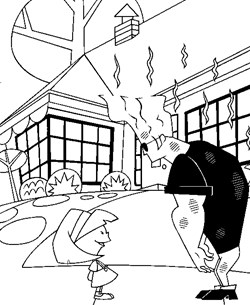 johnny bravo tired coloring page