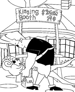 johnny kissing booth coloring page