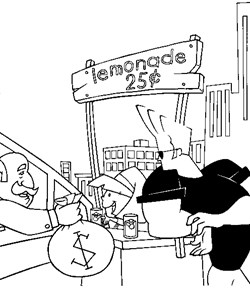 johnny lemonade coloring page