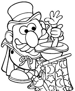 mr potato head magic coloring page