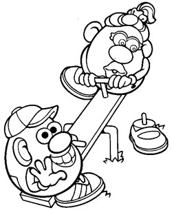mr potato head coloring page