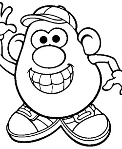 mr potato head wave coloring page