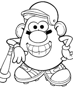 potato head sports coloring page