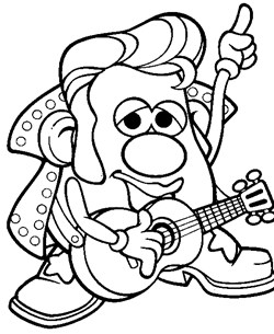 rock potato head coloring page