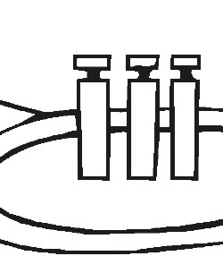 trumpet coloring page