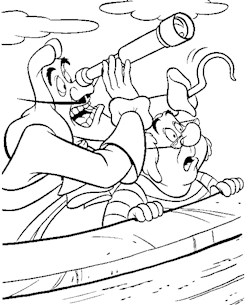 peter pan cartoon coloring page