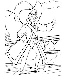 peter pan in hook clothes coloring page