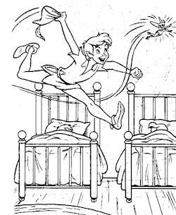 peter pan tinkerbell coloring page