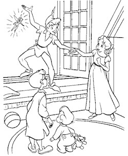 peter pan window coloring page