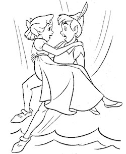 peter pan with jane coloring page