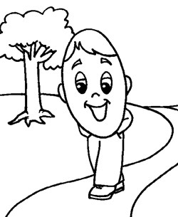 color shapes oval coloring page