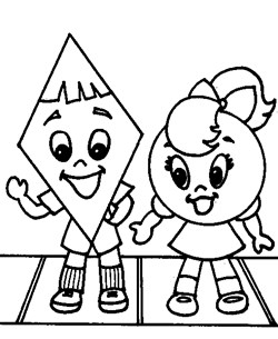 diamond and circle coloring page