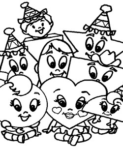 lots of shapes coloring coloring page