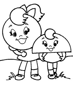 shapes coloring circle half coloring page