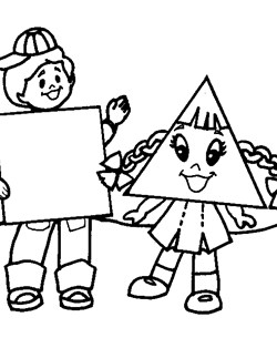 square and triangle coloring page